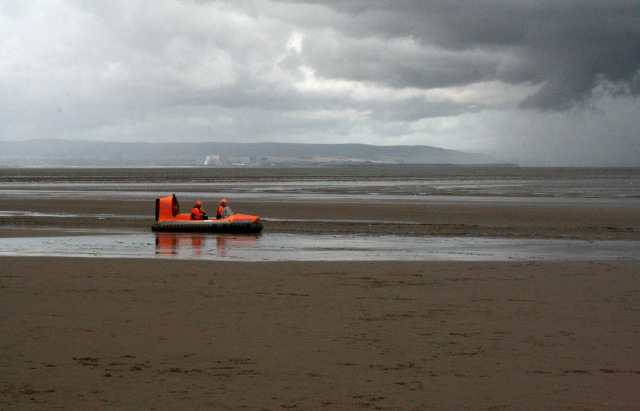 A hovercraft on the beach at Brean